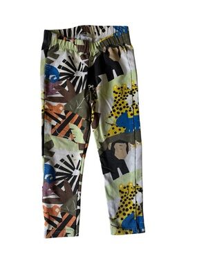 Zara Kids Jungle Camo Print Leggings in Green, Brown, Black, Yellow